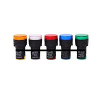 JJKKOZVQF 1 Lampe témoin Lumineuse Ad16-22ds 22 mm AC/DC 12 V 24 V 110 V 220 V 380 V, Ampoule LED Rouge, Vert, Jaune, Bleu, Blanc, 20 mA(R/e- d,AC380V)