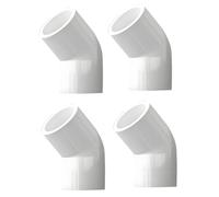 JJKSKV Connecteur De Joint Coudé en PVC À 45 Degrés, 2 Pièces, Adaptateur De Tuyau SCH40 UPVC 20/25/32/40/50/63/75mm, Blanc(50MM)