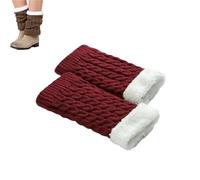 JJKTO 1/2 Pairs Leg Warmers for Women,Knitted Thickened Woolen Knee Warmers,Winter Boots Cuff Warmer Ladies Leg Socks,Knitted Crochet Leg Warmers Twist Knitted Boot Cuffs