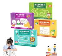 JJKTO Scribble Smart Workbook Fast Track Jeune Esprit Scribble Workbook Exercices D'écriture Manuscrite Scribble Smart Réutilisable Préscolaire Tracker Notebook