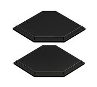 JJL Étagère d'angle Murale 30 cm, étagère Flottante hexagonale 2 Niveaux en Bois Rustique Noir avec clôture, Rangement Mural pour Appartement, Chambre à Coucher & Cuisine