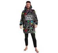 JJLC Sweat à capuche surdimensionné en polaire pour homme Gamer Gaming, Homme - Game Over, Taille unique