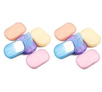 JJLFresheners Lot de 10 boîtes de savon jetables en papier coloré pour l'école, l'intérieur, l'extérieur, les voyages, le camping, la randonnée, le camping