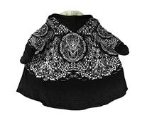 JJLLAZAD Manteau Chaud d'hiver pour Hommes Viking Fenrir Wolf Veste Parkas À Capuche Imprimée Pardessus Nordique Décontracté Mi-Long en Coton,Celtic Knot,XL