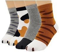 JJMax Women's Cute Kitty Cat Paws Socks with Paw Prints on Toes