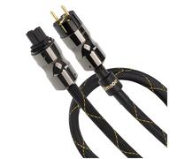 JJmooer avec Blindage Cable Secteur HiFi, avec Anneau de ferrite, câble d'alimentation Audio en cuivre sans oxygène Haut de Gamme(3m)