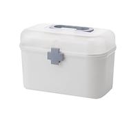 Jjoer Boite De Rangement Medicament Boite à Pharmacie Grand Médecine Boîte De Rangement Trousse de Premiers Soins pour La Maison White,Large