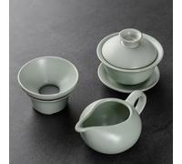 JJoias Ensemble De Thé En Céramique Kungfu, Bol/Tasse/Tasse/Filtre Avec Soucoupe Et Couvercle, Ensemble De Thé Chinois,Set