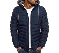 JJPAR Doudoune Homme Capuche Polaire Coton Manteaux Grande Taille Veste Militaire Parka Mi Saison Hiver Chaud Épais Pulls Gilets Sweats Décontractée Mode Slim Pas Cher Manche Longue Hoodies Blousons