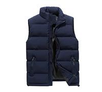 JJPAR Gilets Homme Doudoune sans Manches Slim Zippé Automne Hiver Chaud Épais Blousons Poches Couleur Unie Décontractée Sweat-Shirt Grande Taille Col Montant Pas Cher Outdoor Hauts Blousons L-5XL