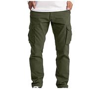 JJPAR Homme Pantalon Militaire Cargo Slim Pantalon Travail Sport Jogging Pantalons Multi Poches Outdoor Décontractée Randonnée Chasse Dockers Pants S-5XL