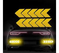 JJQFLB Compatible pour Mini R50 R53 R56 F55 F56 F65, 10 Pièces/Ensemble D'autocollants de Sécurité D'avertissement, Ruban Réfléchissant pour Panneau de Flèche,5-Yellow