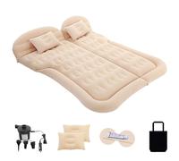 JJQFLB Matelas Pneumatique de Voiture pour Citroen C4 Picasso/Grand C4 Picasso/Grand C4 Spacetourer, Amovible avec Pompe à air électrique et 2 Coussins 175 cm x 130 cm,A/Beige
