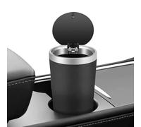 JJQFLB Poubelle de Voiture, Compatible pour BYD E1/E2/E3/E5/E6, boîte à ordures à clapet, accoudoir de Commande Centrale, Mini Seau de Rangement,1-Silver