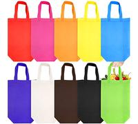 JJQHYC 20 pcs Sac Cadeaux Non Tissé Réutilisable Sac à Provisions avec Poignée Robuste pour Fête ou Usage Quotidien, 10 Couleurs