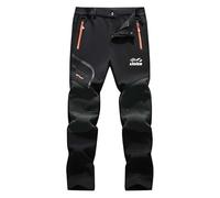jjqnkjxc Jean Homme Doublé Polaire Li-g.i_ER Respirant Pantalon Chauffant pour Hiver - pour la Ville et Le Quotidien (Black,S)