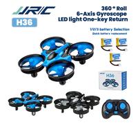 JJRC H36 Mini Drone 4 canaux 6 axes Mode sans tête hélicoptère 360 ° Flip 1/2/3 piles télécommande quadrirotor jouet RC Dron pour les enfants Grey-1 Battery