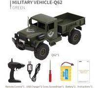 JJRC Q62 RC 01h16 2.4G Télécommande 4 roues motrices sur chenilles hors route militaire camion voiture RTR G