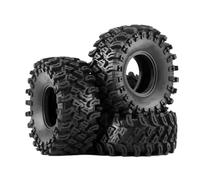 JJRFVBGT RC Crawler Pneus Compatible avec Axial pour SCX10 pour Capra pour R9 pour Trxs pour TRX4 pour YK4082 4 Pièces 135 Mm 2,2 Pouces Pneu en Caoutchouc Roue Pneu pour 1/10 RC Crawler Voiture