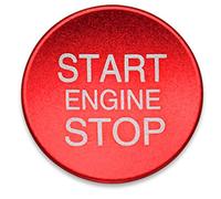 JJRFVBGT Style De Voiture Autocollant À Un Bouton Couvercle du Bouton De Démarrage Et D'arrêt du Moteur Compatible avec Alfa pour Romeo pour Mito 159 147 156 Bouton Autocollant(Red)