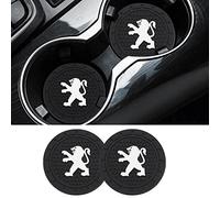 JJRY 2 Pcs Voiture Dessous Verres pour Peugeot 208 307 407 206 308 406 307 207 3008 2008 508 107 408 108 301 306 Voiture Dessous de Verre Anti-dérapant Support Gobelet