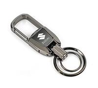 JJRY Auto Porte Clef pour Suzuki Catena chiave dell'auto Porte-clés Porte-clés en avec Logo Voiture Accessoires,Gun Black