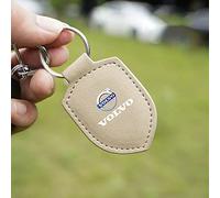 JJRY Auto Porte Clef pour Volvo XC60 S90 S60L XC40 Catena chiave dell'auto Porte-clés Porte-clés en avec Logo Voiture Accessoires,Beige Style