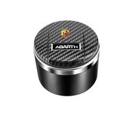JJRY Cendrier Voiture, pour Abarth 595 695 Portable cendrier Auto extinguible sans fumée avec Couvercle Nettoyage Facile,Black Style