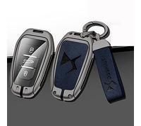 JJRY Voiture Coque Clé pour DS DS7 DS5 DS6 DS9 New Energy DS4 Porte-clés Coque Protection Cover Accessoires,Grey Blue Set