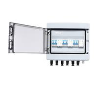 JJsdwin Boîte combinée solaire, disjoncteur solaire avec couvercle transparent, disjoncteur 25 A pour systèmes d'énergie solaire indépendants du réseau, température de fonctionnement de -25 à 55 °C