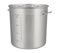 JJsdwin Marmite à soupe de 50 l, grande capacité, avec poignées, en acier inoxydable, pour cuisinières à gaz, à induction