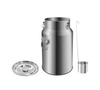 JJsdwin Seau à lait hermétique en acier inoxydable 201 avec joint en silicone, boîte de transport de lait en acier inoxydable pour restaurants et magasins à hotpot (18 l)