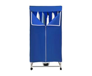 JJsdwin Sèche-linge électrique portable avec interrupteur tactile et fonction minuterie, double armoire sèche pour la maison, bleu, dimensions du produit : 70 x 50 x 150 cm