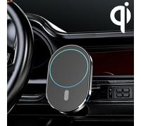 JJT-968 15W Max. output Magnetic Car Air Outlet Bracket Wireless Charger [Black] (Chargeur sans fil avec prise d'air magnétique pour voiture)
