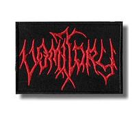 JJTEXTIX Écusson brodé thermocollant Vomitory - 1 pièce - Rectangulaire - Patch thermocollant