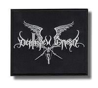 JJTEXTIX Patch brodé thermocollant Oméga Deathspell, 1 pièce, Noir, 8 à 10 cm, Gothique, Super-héros