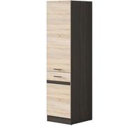 JJUNONA Colonne de cuisine 2 Portes ouverture à droite - L 50 x H 196 x P 46 cm - Chêne sonoma