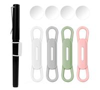 JJUNW 4 pièces Porte-stylos magnétiques, Porte-crayons magnétiques en silicone multicolore, Clip porte-stylo, Porte-stylos magnétique portable pour bureau, réfrigérateur, tableaux blancs