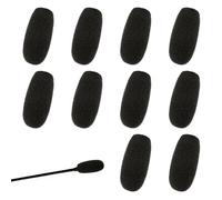 JJUNW Lot de 10 protections contre le vent pour microphone et casque en mousse - Mini casque de microphone pour les cours - Petit microphone - Casque Lavalier