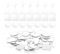 JJUNW Lot de 200 petits miroirs pour bricolage - 2,5 cm - Autocollants - Petits miroirs en verre acrylique - Décoration murale pour salon, chambre à coucher, TV, canapé, arrière-plan