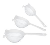 JJUNW Lot de 3 passoires en maille de nylon et plastique avec poignée, petite passoire à maille fine, passoire à riz, yaourt, passoire pour la cuisson, la cuisine, le thé, le jus, les pâtes