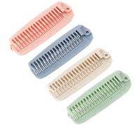JJUNW Lot de 4 peignes pliables en paille de blé pour cheveux et maquillage, brosse pliable de voyage, outil de coiffure à double tête pour homme et femme, parfait pour les voyages