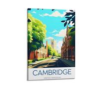 JJUPUV Cambridge United Kingdom Poster de voyage vintage Impression sur toile Peinture murale Art Décoration d'intérieur moderne 30 x 45 cm