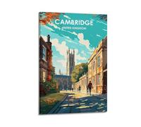 JJUPUV Cambridge United Kingdom Poster d'œuvres d'art vintage sur toile Décoration d'intérieur 20 x 30 cm