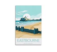 JJUPUV Eastbourne United Kingdom Poster de voyage vintage Décoration murale à suspendre Décoration d'intérieur Chambre à coucher Esthétique 40 x 60 cm