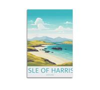 JJUPUV Impression sur toile vintage Isle of Harris Scotland - Décoration murale pour salon, chambre à coucher - 40 x 60 cm