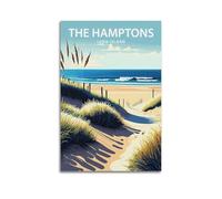 JJUPUV Impression sur toile vintage The Hamotons Long Island - Décoration murale d'intérieur moderne - 50 x 75 cm