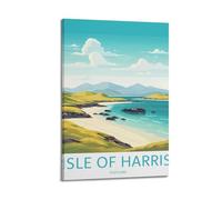 JJUPUV IsLe OF Harris Scotland Affiche d'œuvre d'art murale vintage sur toile Décoration murale d'intérieur moderne 40 x 60 cm