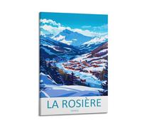 JJUPUV La Rosiere Poster de voyage vintage sur toile Décoration murale moderne pour chambre à coucher 30 x 45 cm