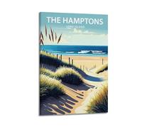JJUPUV Poster de voyage vintage The Hamotons Long Island - Impression sur toile - Décoration murale d'intérieur moderne - 20 x 30 cm